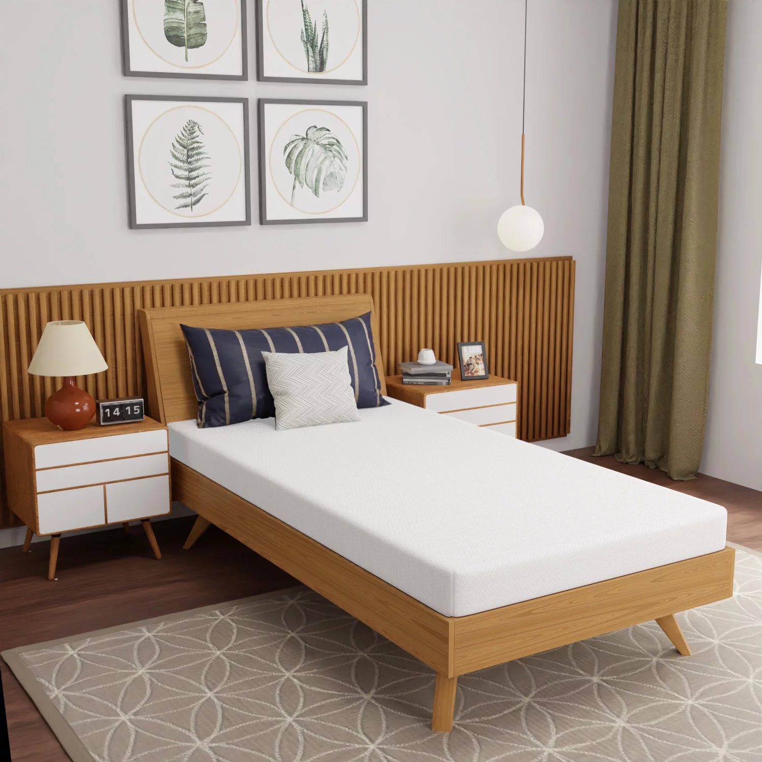 PayLessHere 5 Inch Memory Foam Mattress/Cooling Gel Bamboo Charcoal Infused Mattress/Medium Firm Mattresses/CertiPUR-US Certified/Bed-in-a-Box/Pressure Relieving Twin Size,White