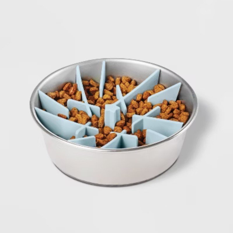 6" Silicone Slow Feed Dog Feeding Mat - Blue