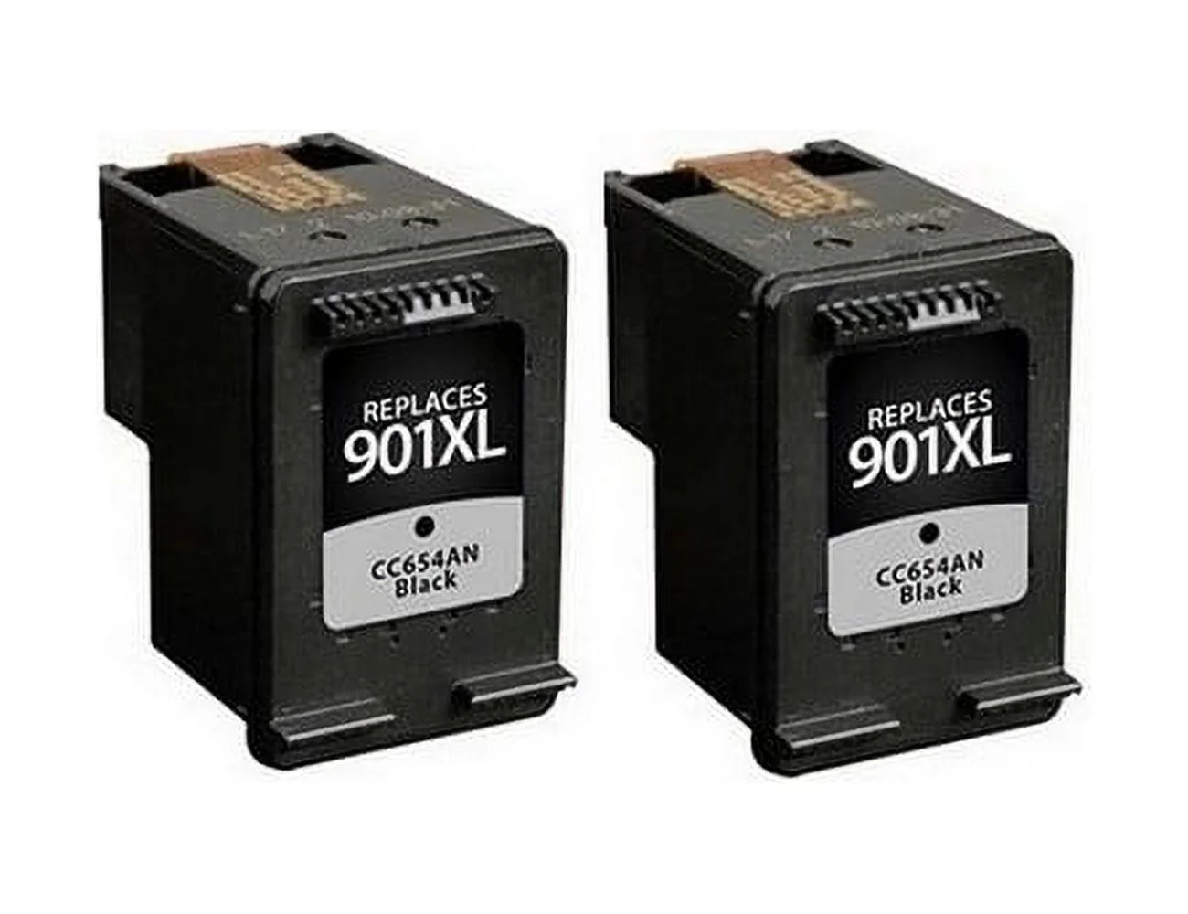 PrinterDash Replacement for OfficeJet 4500/J4500/J4540/J4550/J4580/J4640/J4680 Black High Yield Inkjet (2/PK-700 Page Yield) (NO. 901XL) (CC654AE_2PK)