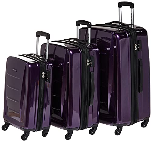 Samsonite Winfield 2 Hardside Expandable Luggage with Spinner Wheels, Brushed Anthracite, Checked-Large 28-Inch