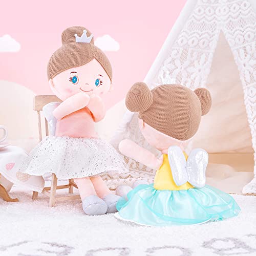 Gloveleya Baby Girl Gift First Baby Doll Plush Doll Print Sunflowers