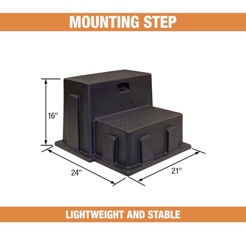 Buyers Products 3013658 Polymer Step, Made in The USA, Non-Skid Surface, Ideal Entrance Stairs for Campers, RVs, Boats, Lightweight & Easy to Carry