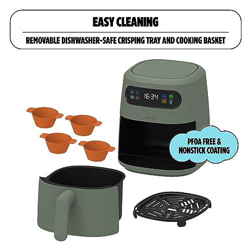 CRUX x Marshmello 8.0 QT Digital Air Fryer with TurboCrisp Technology, Touch Screen Temperature Control, Timer and Auto Shut-off, Fully Programmable, Silicone Liner Included, Lavender