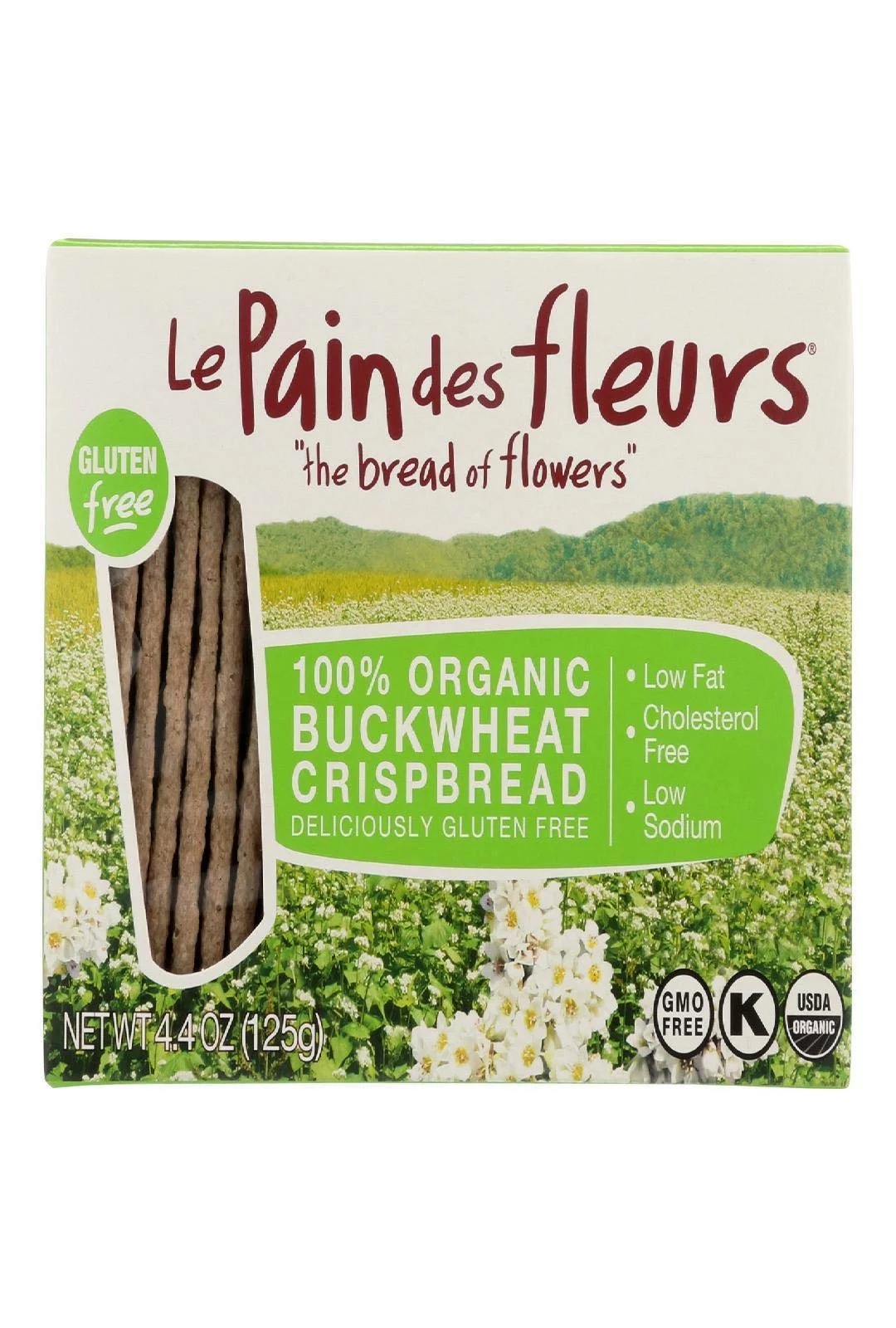 Le Pain Des Fleurs Organic Crisp Bread - Buckwheat - Case Of 6 - 4.41 Oz. 4.41 OZ