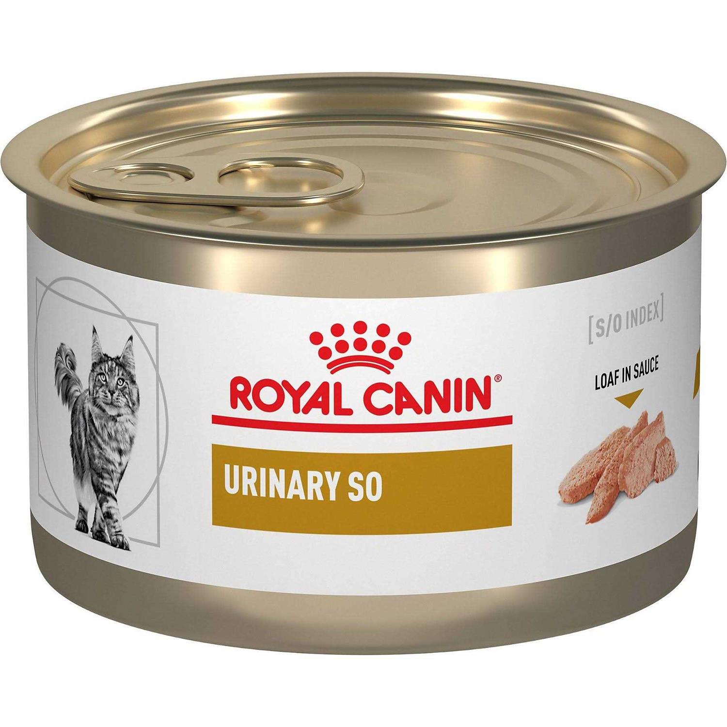 Royal Canin Veterinary Diet Adult Urinary SO Loaf in Sauce Canned Cat Food - Pet Supplies online store
