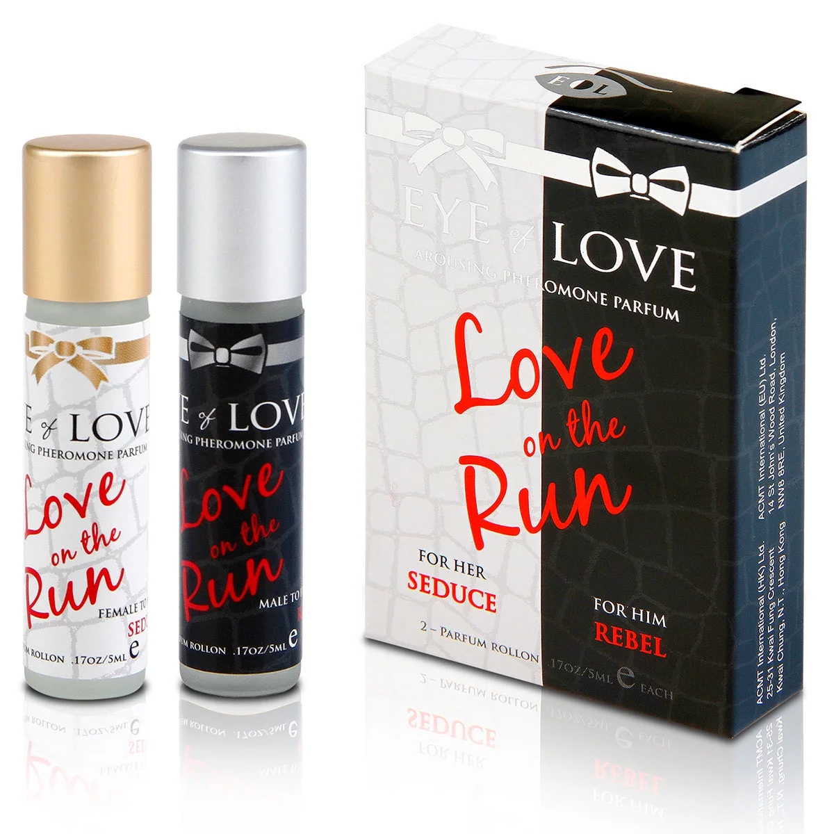 Eye Of Love - Double Pack of Rebel and Seduce Pheromone Perfumes for men and women - Extra Strength Human Pheromones Formula - 5ml each