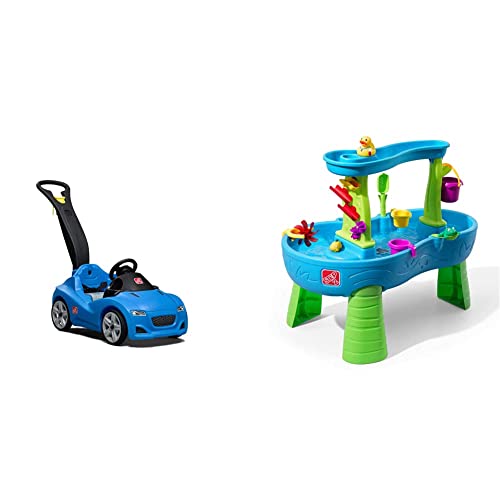 Step2 Whisper Ride Cruiser Kids Push Car, Ride On Car, Seat Belt and Horn, Toddlers 18 - 48 months, Easy Storage, Pink, Large