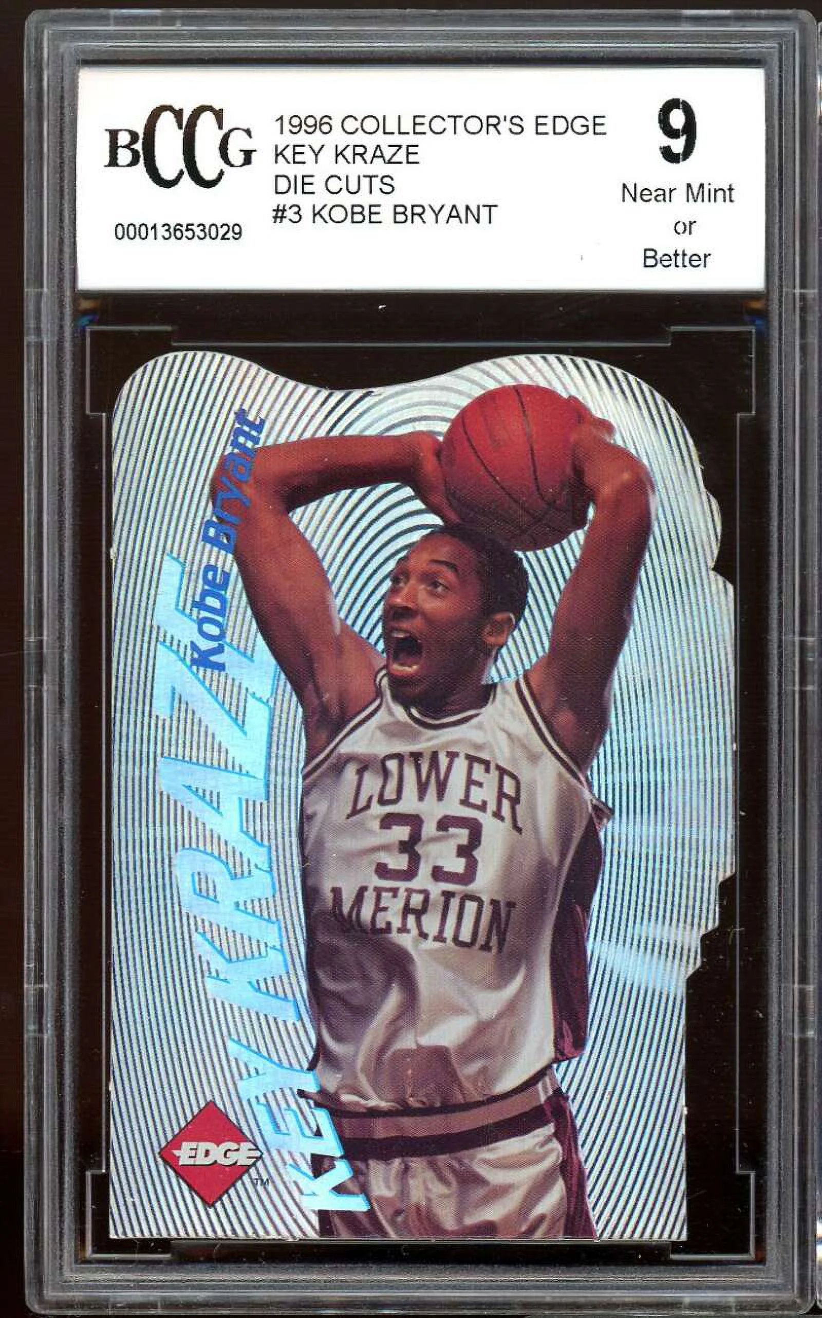 1996 Collector's Edge Key Kraze Die Cuts #3 Kobe Bryant Rookie BGS BCCG 9 NM+
