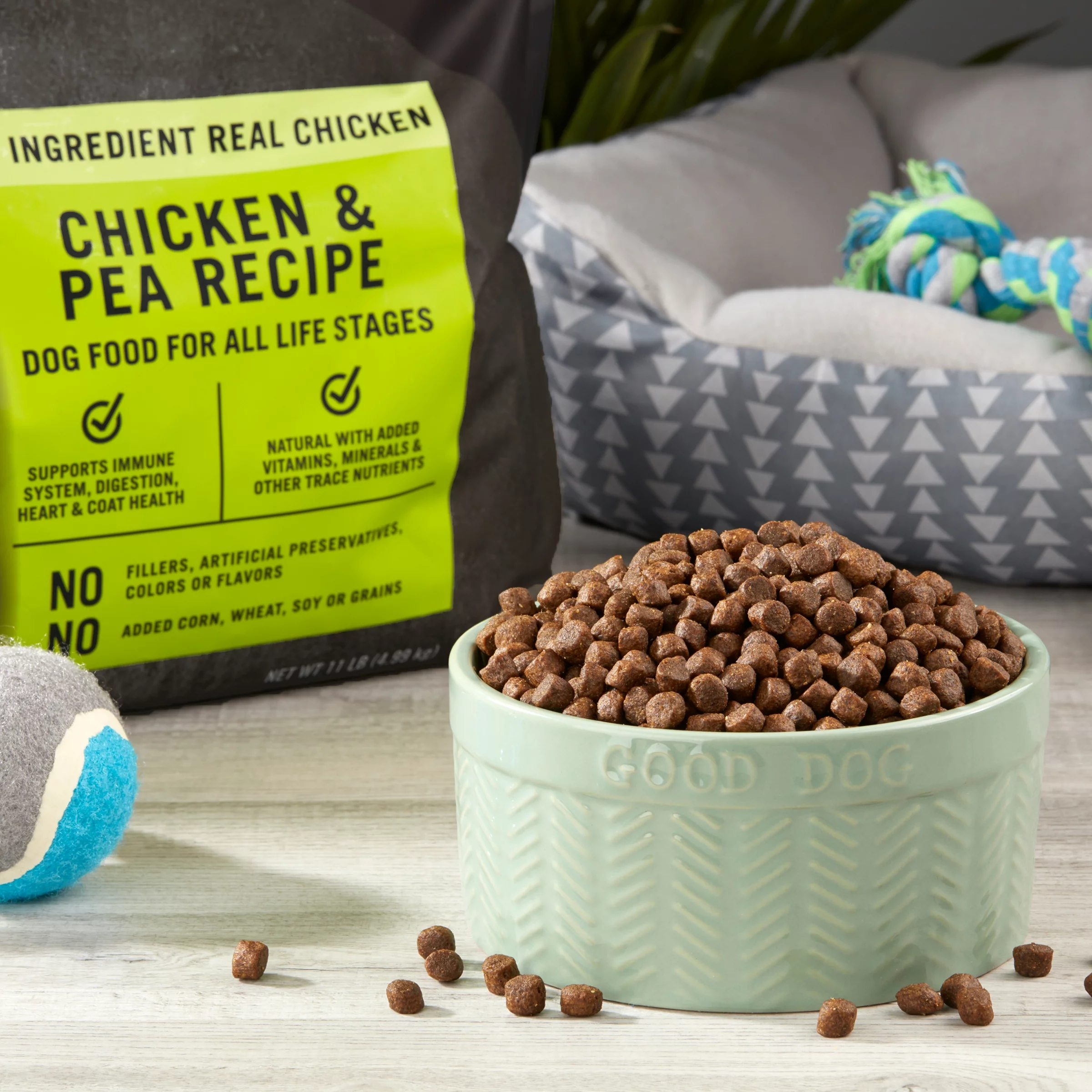 Pure Balance Chicken & Pea Recipe Dry Dog Food, Grain-Free, 11 lbs