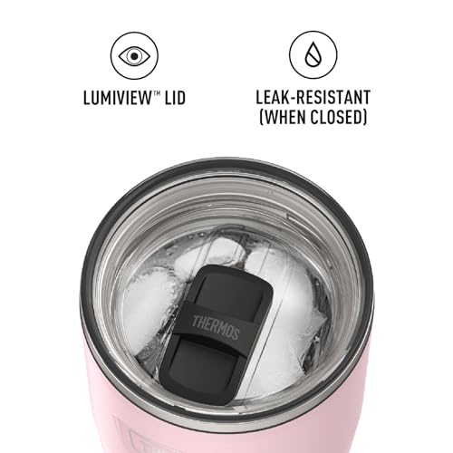 THERMOS ICON SERIES, Stainless Steel Cold Tumbler with Slide Lock, 24 Ounce, Sandstone