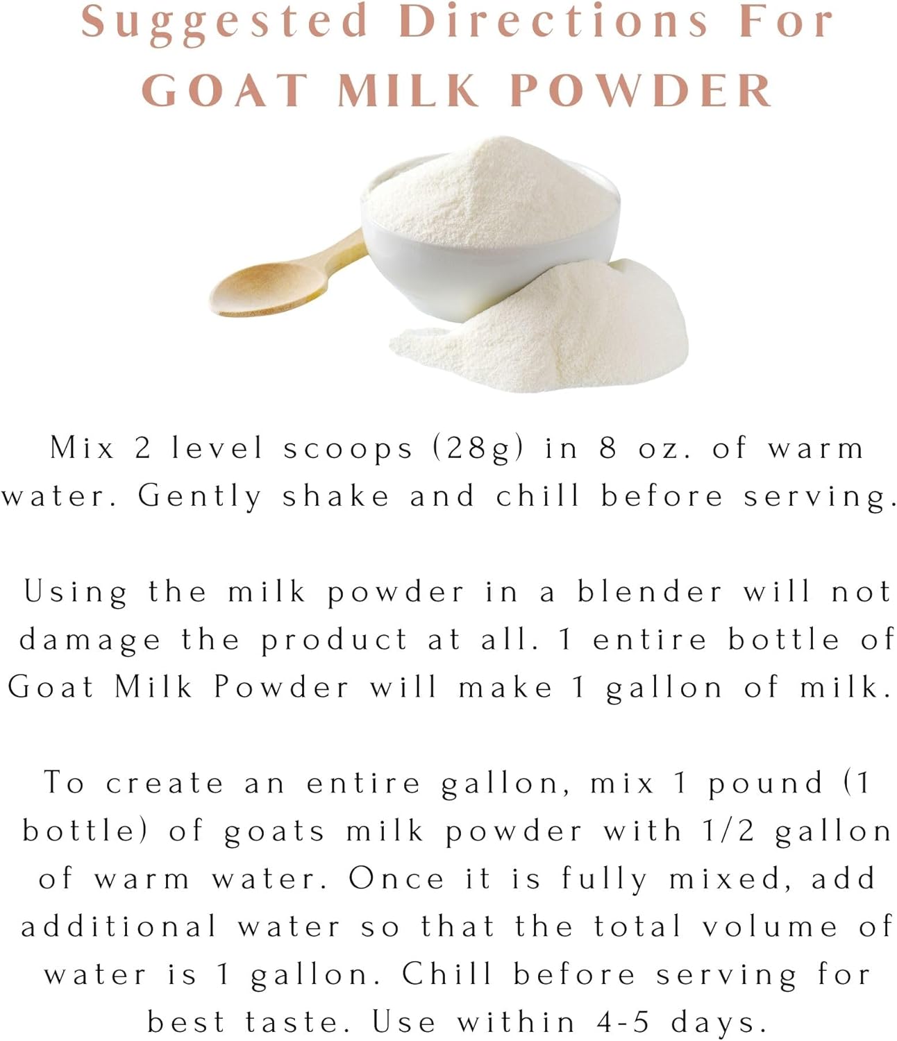 Whole Goat Milk by Mt. Capra | A Whole Goat Milk Powder from Non-GMO, Grass-fed Goats, Creamy, Great Tasting, Easy to Digest, A2 Milk - 1 pound