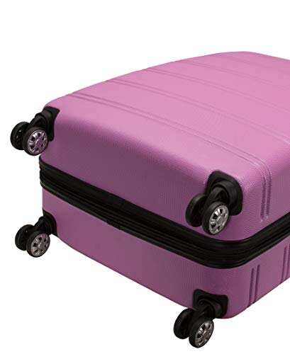 Rockland Melbourne Hardside Expandable Luggage with Spinner Wheels, 2TONEBLUE, 2 Piece (20/28)