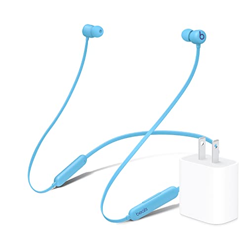 Beats Flex Wireless Earbuds - Apple W1 Headphone Chip, Magnetic Earphones, Class 1 Bluetooth, 12 Hours of Listening Time, Built-in Microphone - Flame Blue