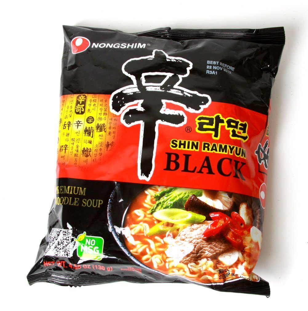 Nongshim Shin Ramen Black - Premium Noodle Soup 5 Pack