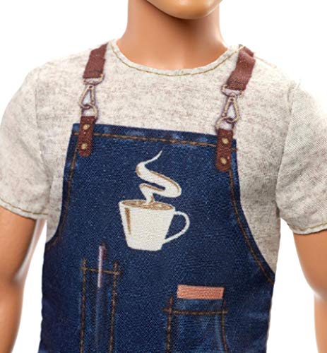 Ken Barista Doll, Broad, Wearing Café Apron