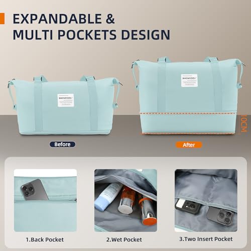 SHOWKOO Luggage Sets Expandable PC+ABS Durable Suitcase Double Wheels TSA Lock Black