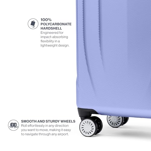 Travelpro Pathways 3 Hardside Expandable Luggage, 8 Spinner Wheels, Lightweight Hard Shell Suitcase, Carry On 21 Inch, Black Knight