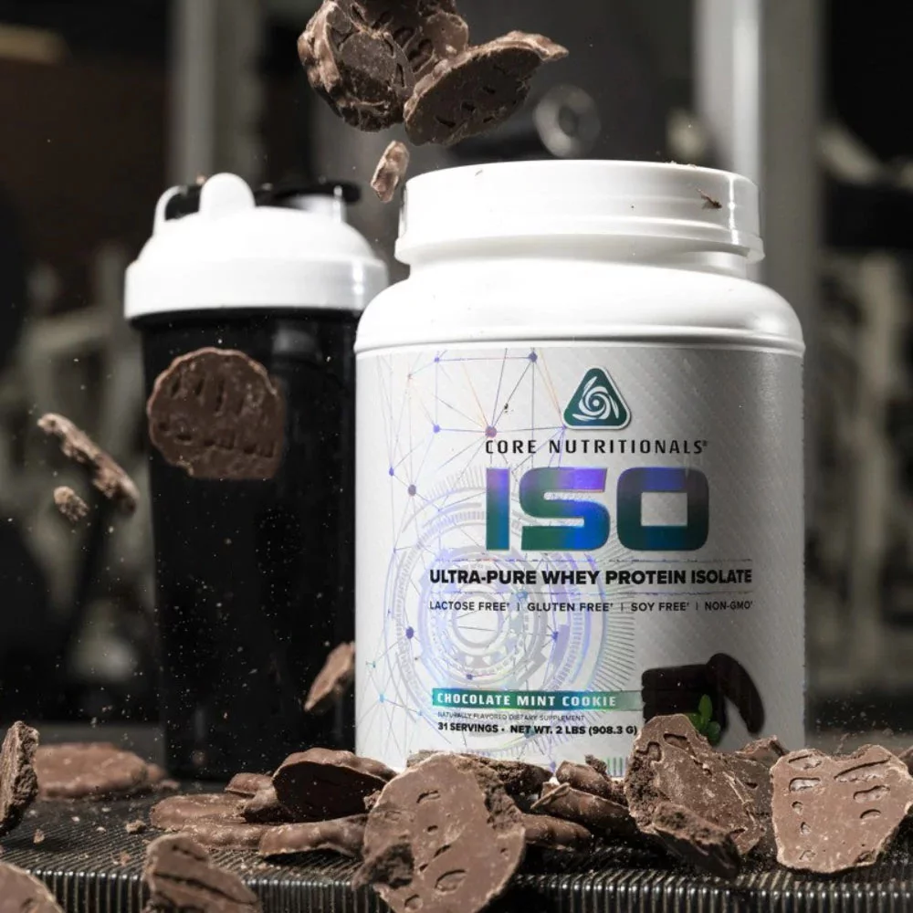 Core Nutritionals ISO, 100% Micro Filtered, Zero Artificial Fillers, 24g Whey Protein Isolate, 32 Servings (Mint Cookie)