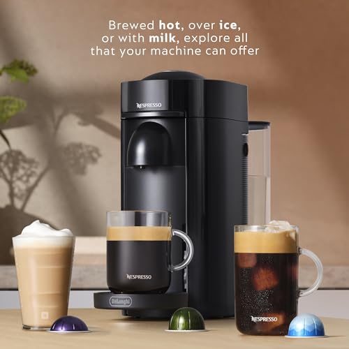 Nespresso Vertuo Plus Coffee and Espresso Maker by De'Longhi, Grey with Aeroccino Milk Frother