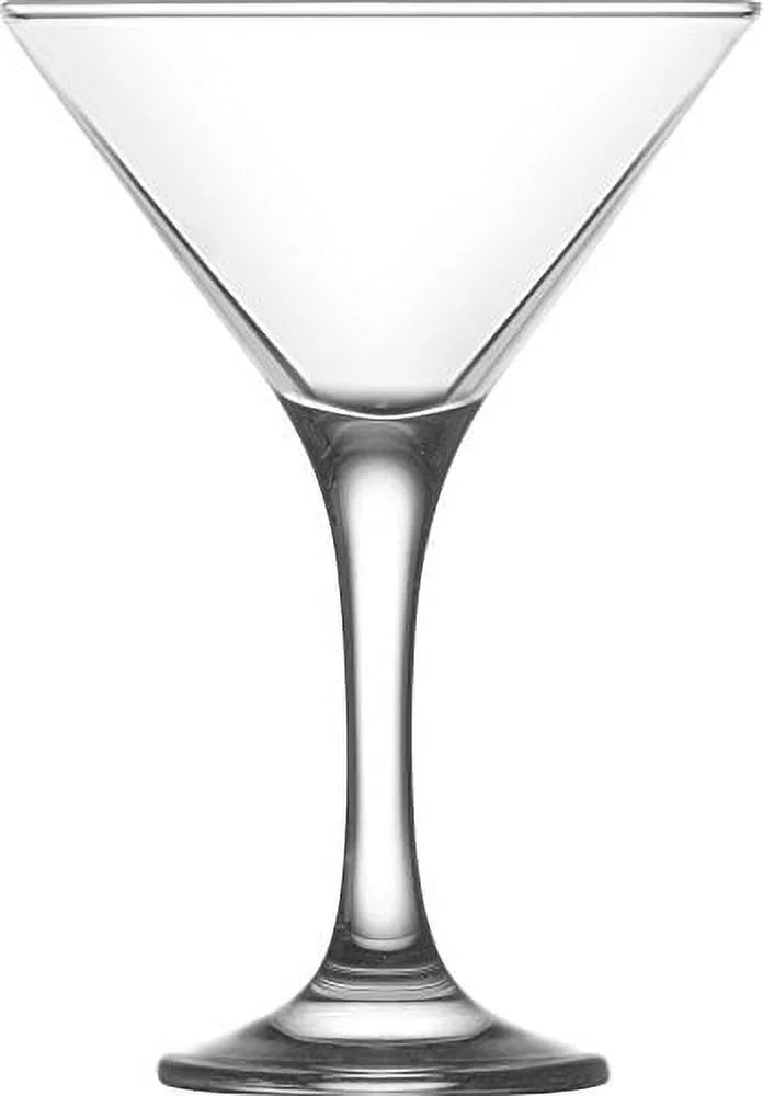 LAV 6.5 Ounce Martini Glasses | Misket Collection - Thick and Durable - Dishwasher Safe - Perfect for Parties, Weddings, and Everyday - Great Gift Idea - Set of 6 Clear Glass Martini Glasses