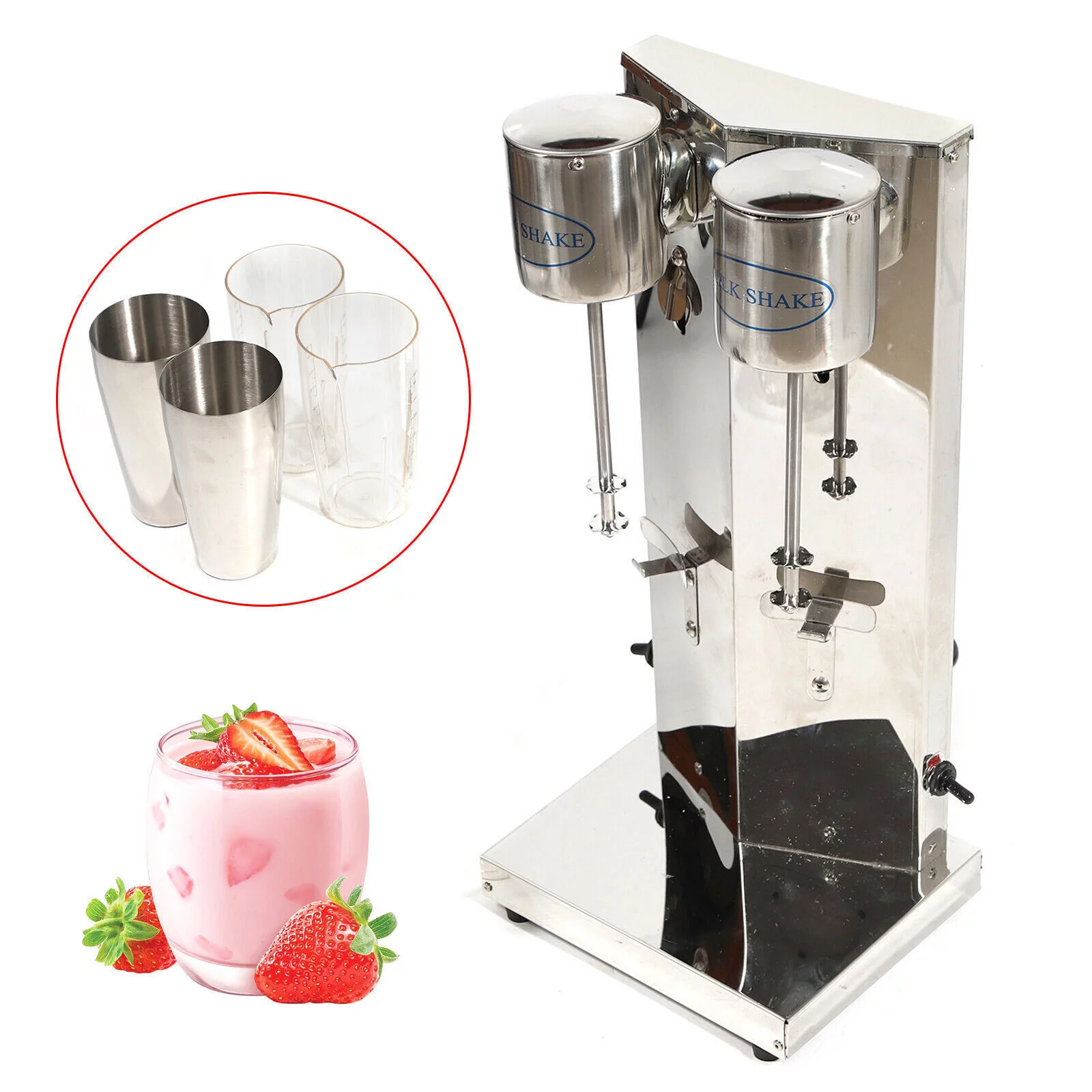 Electric Milkshake Mixer Restaurant Bar Drink Milk Tea Shake Maker Stainless