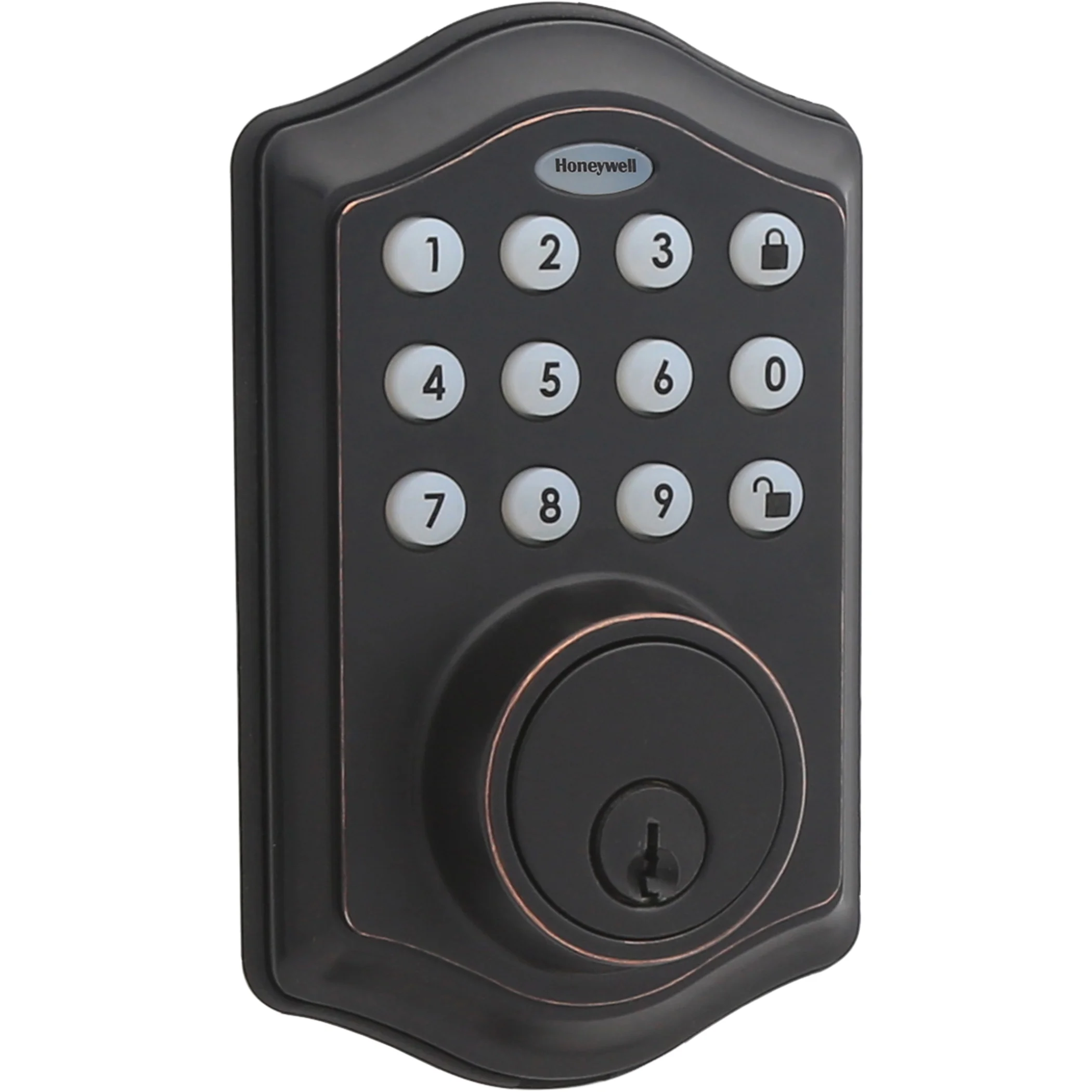 Honeywell Locks, Electronic Entry Deadbolt with Keypad, Oil Rubbed Bronze, 8712409