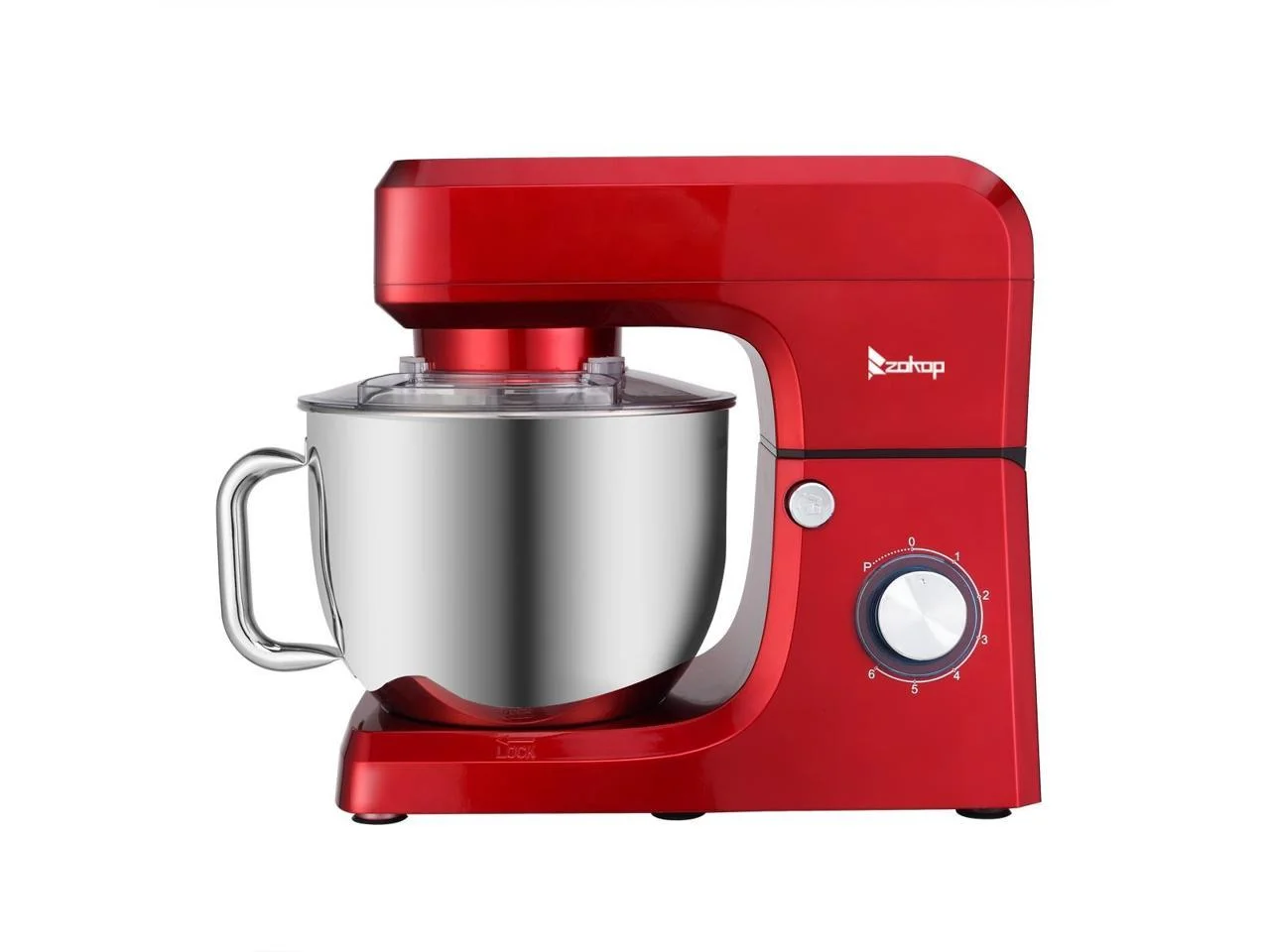 660W Dough Mixer Tilt-Head Electric Mixer With 7.5Quart Stainless Steel Bowl, Red