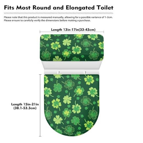 Christmas Bow Bell Toilet Tank Lid Cover and Toilet Seat Lid Cover 2 Pcs Set Toilets Covers with Elastic Cloth Fits Most Toilets Tanks & Lids