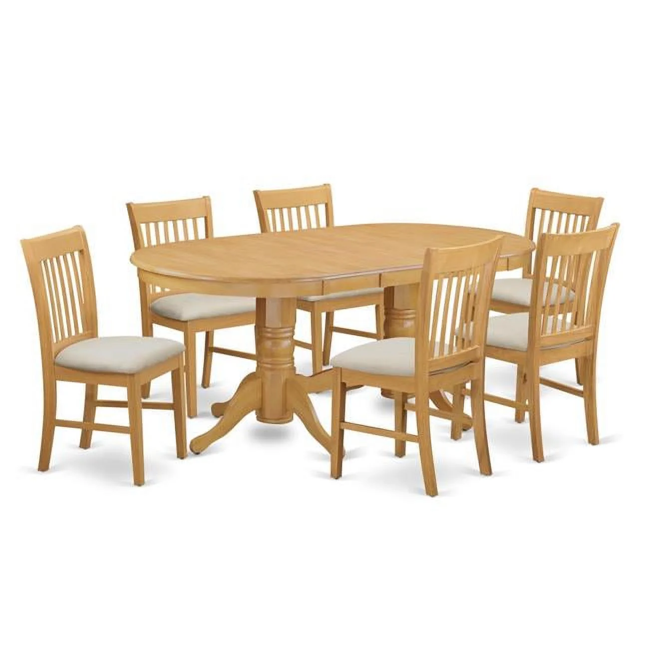 Classy Kitchen Dinette Table & 6 Chairs, Oak