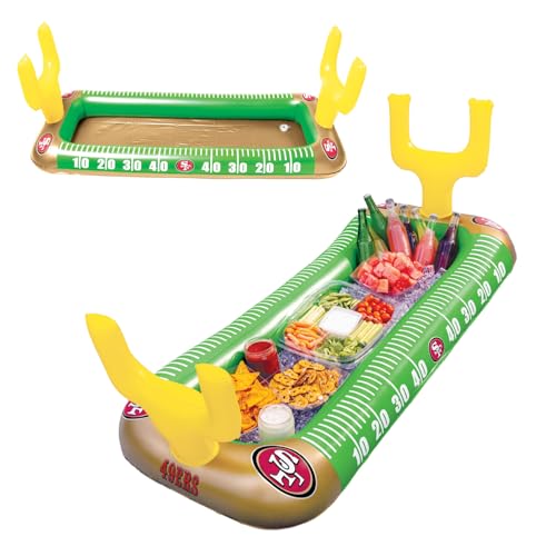 BigMouth San Francisco 49ers 4 ft Inflatable Food Cooler Buffet Officially Licensed NFL Fan Gear Ice Serving Pool Drink Bar for Tailgate Parties