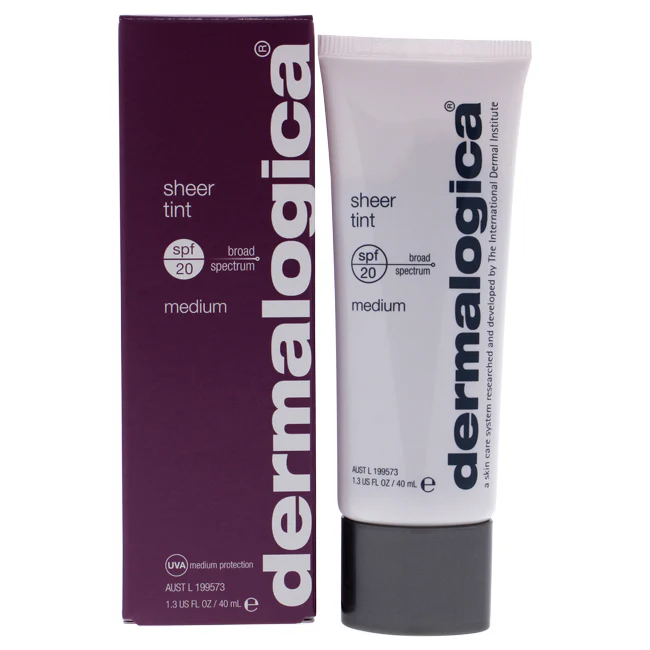 Dermalogica Sheer Tint Moisturizer SPF 20 - Medium by Dermalogica for Unisex - 1.3 oz Moisturizer