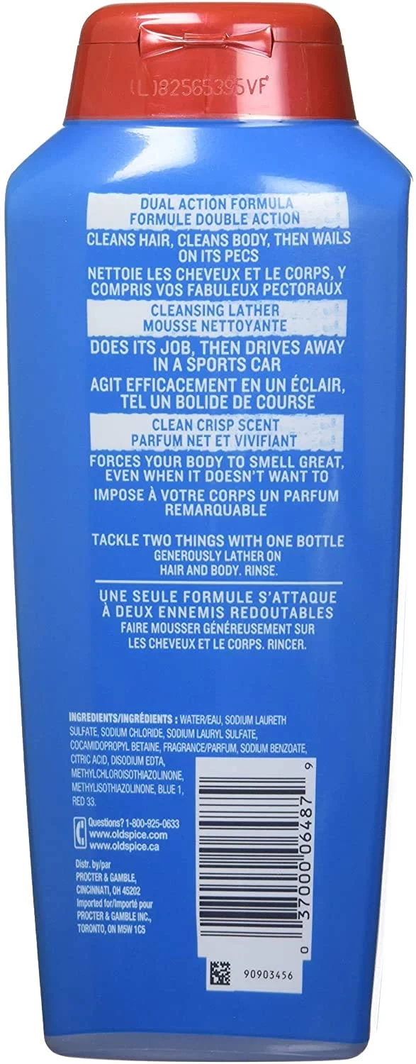 Old Spice High Endurance Hair & Body Wash 18 oz (Pack of 4)