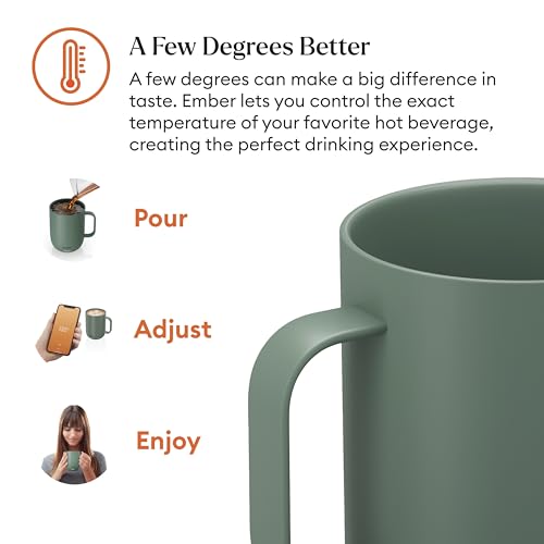 Ember Temperature Control Smart Mug 2, 14 Oz, App-Controlled Heated Coffee Mug with 80 Min Battery Life and Improved Design, Black