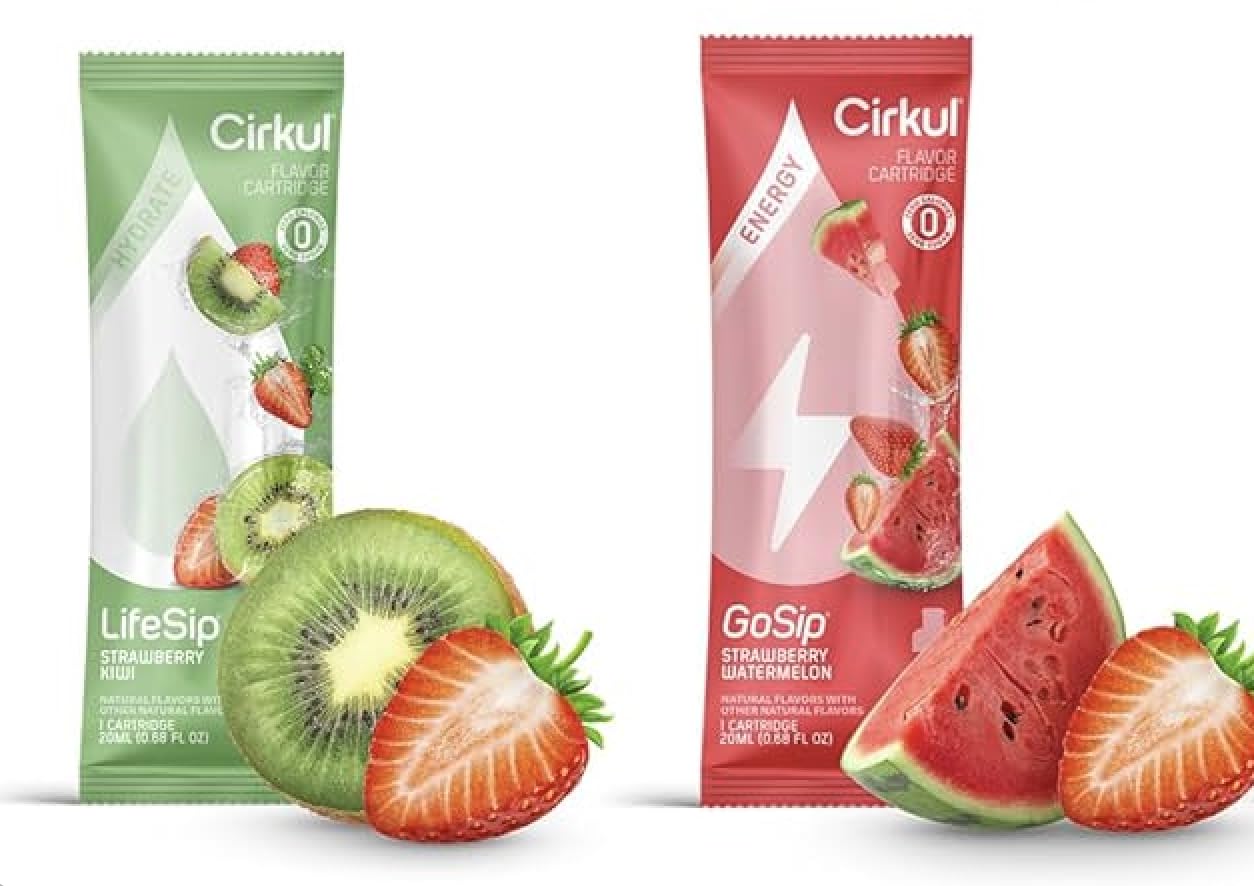 Cirkul Hydrate Flavor Cartridges Energy Drink Mix Assorted Strawberry Variety Pack (2 Pack)