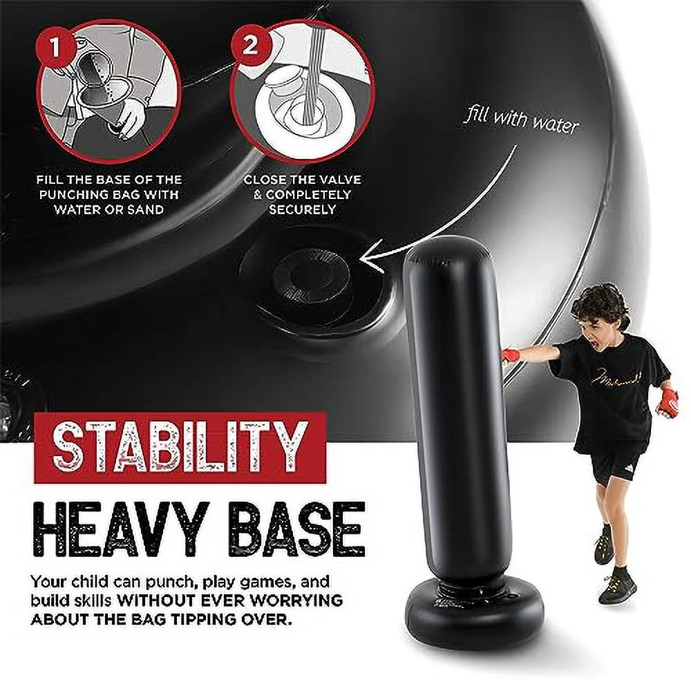 Play22 Punching Bag for Kids with Educational Electronic Memory Game & Music Mat with Lights & Sounds - Kids Toys Wireless Music Boxing Bag with 8 Sounds, 4 Modes, Led Scoreboard, Volume Control