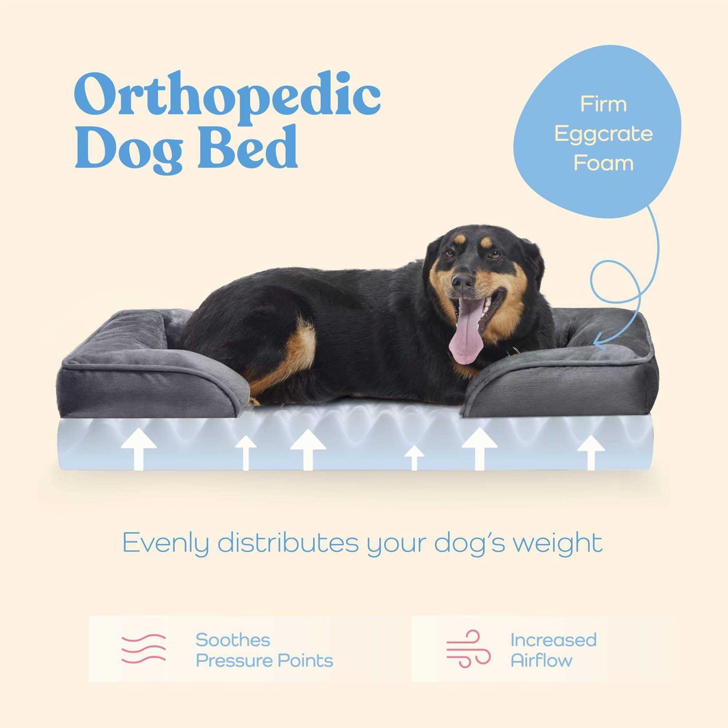 Pitpet Orthopedic Sofa Dog Bed Ultra Comfortable Dog Bed for Large Dogs - Pet Supplies online store