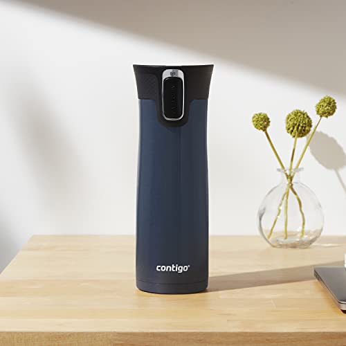 Contigo AUTOSEAL West Loop Vacuum-Insulated Stainless Steel Travel Mug with Easy-Clean Lid 20 oz Sake