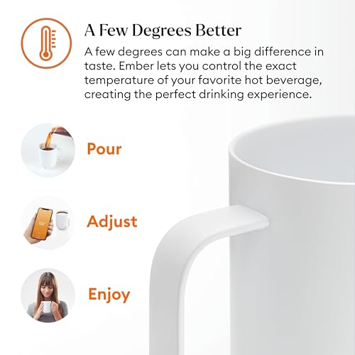 Ember Temperature Control Smart Mug 2, 14 Oz, App-Controlled Heated Coffee Mug with 80 Min Battery Life and Improved Design, Black