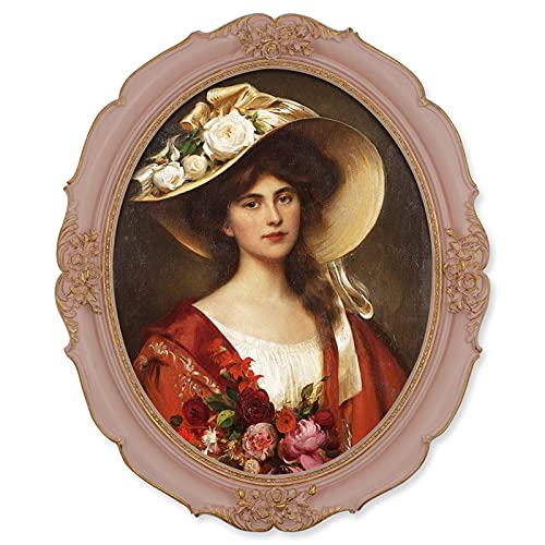 SIMON'S SHOP Oval Picture Frames 11x14, Vintage Picture Frames for Gallery Wall Display, Black Gothic Frame for 11 by 14 Posters