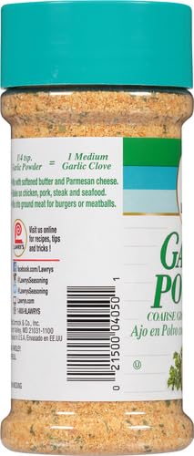 Lawry’s Coarse Ground with Parsley Garlic Powder, 5.5 oz