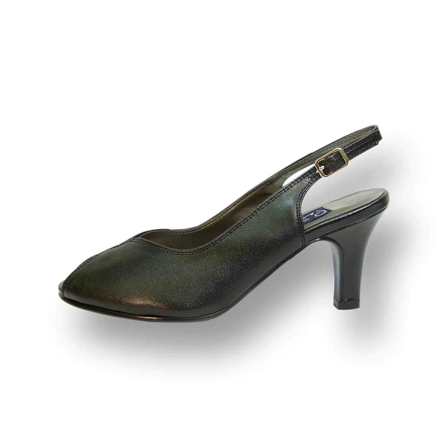 PEERAGE Zara Women's Wide Width Leather Slingback Pumps