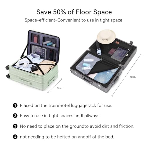 ROAMING Grace Expandable Carry On Luggage Airline Approved, 20 Inch Hardside Carry On Suitcase with Wheels, Travel Harshell Spinner Small Luggage with Tsa Lock, Jade cyan, 20-Inch Carry-On