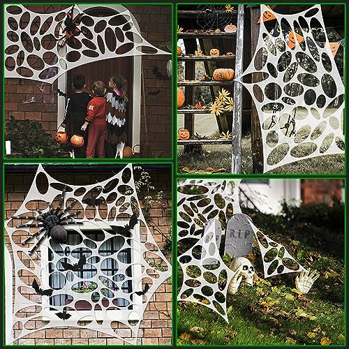 Homgaty 【Creepy Halloween Mask】+ 【650 Sqft Giant Halloween Spider Web】