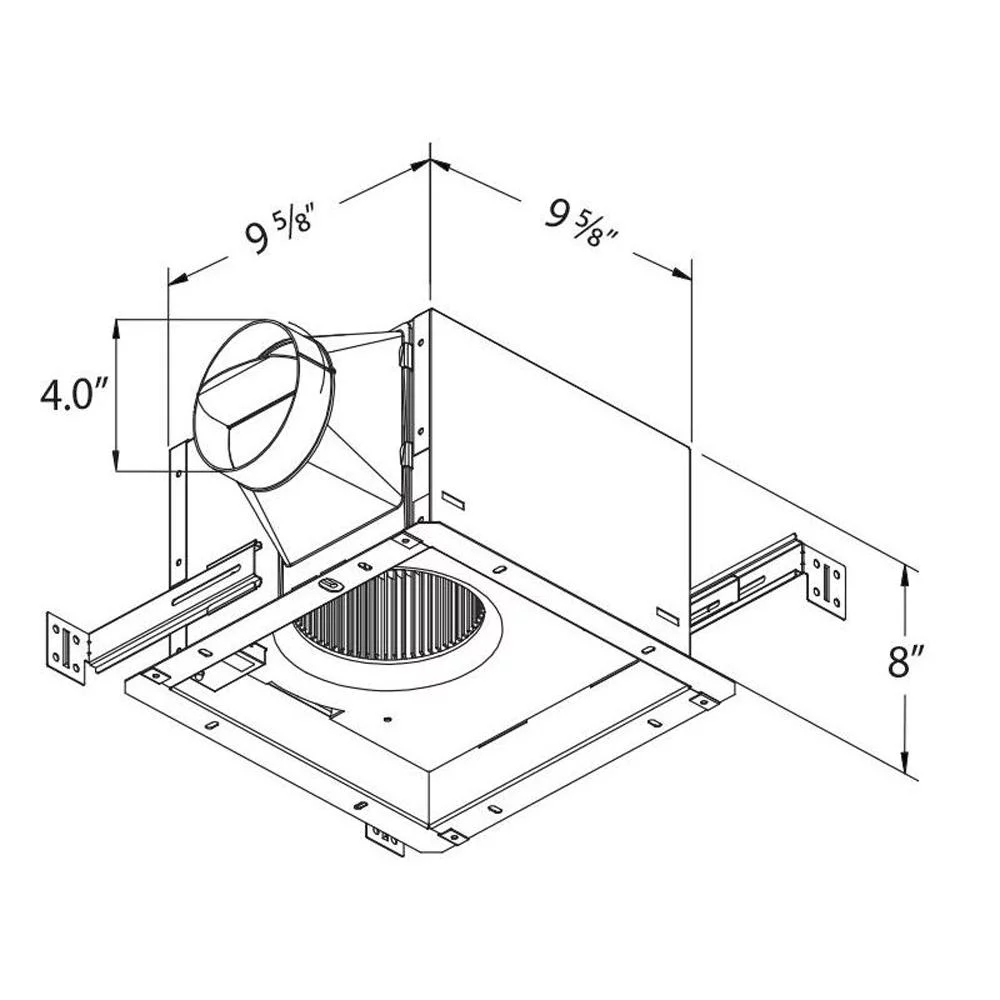 Delta Electronics VFB25ADH BreezSignature 110 CFM Exhaust Bath Fan with Fixed Humidity Sensor