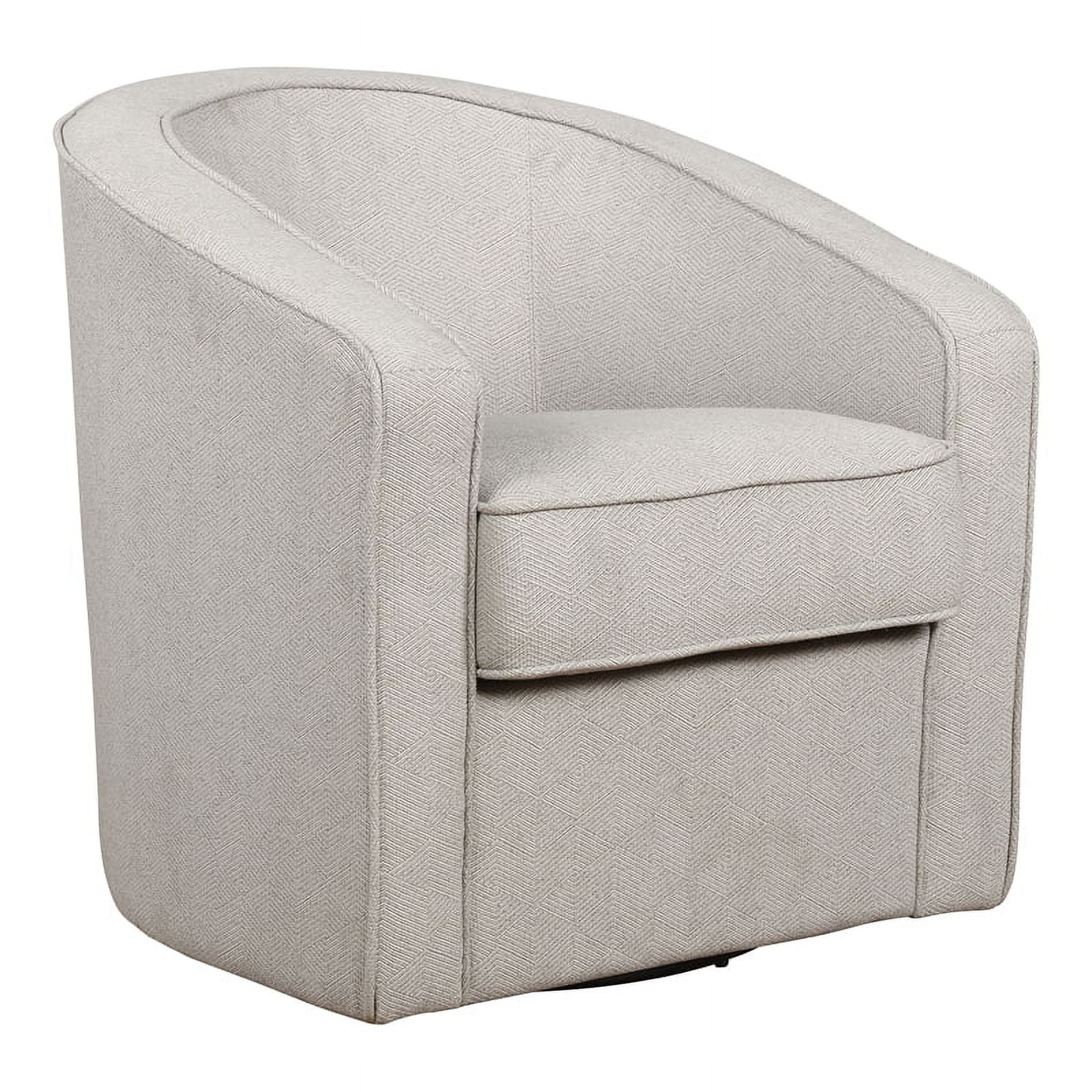 Danica Assembled Swivel Chair in Gray Zig Zag Fabric