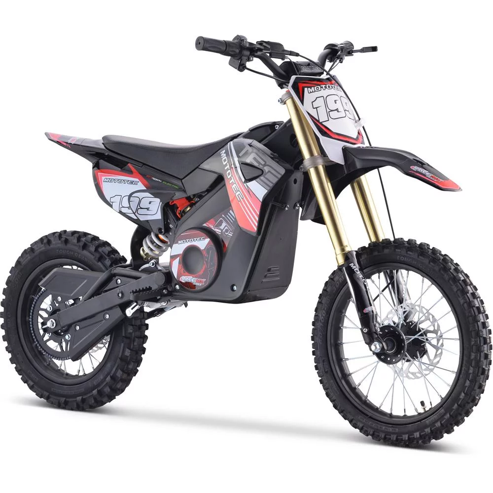 MotoTec 48v Pro Electric Dirt Bike 1500w Lithium Red