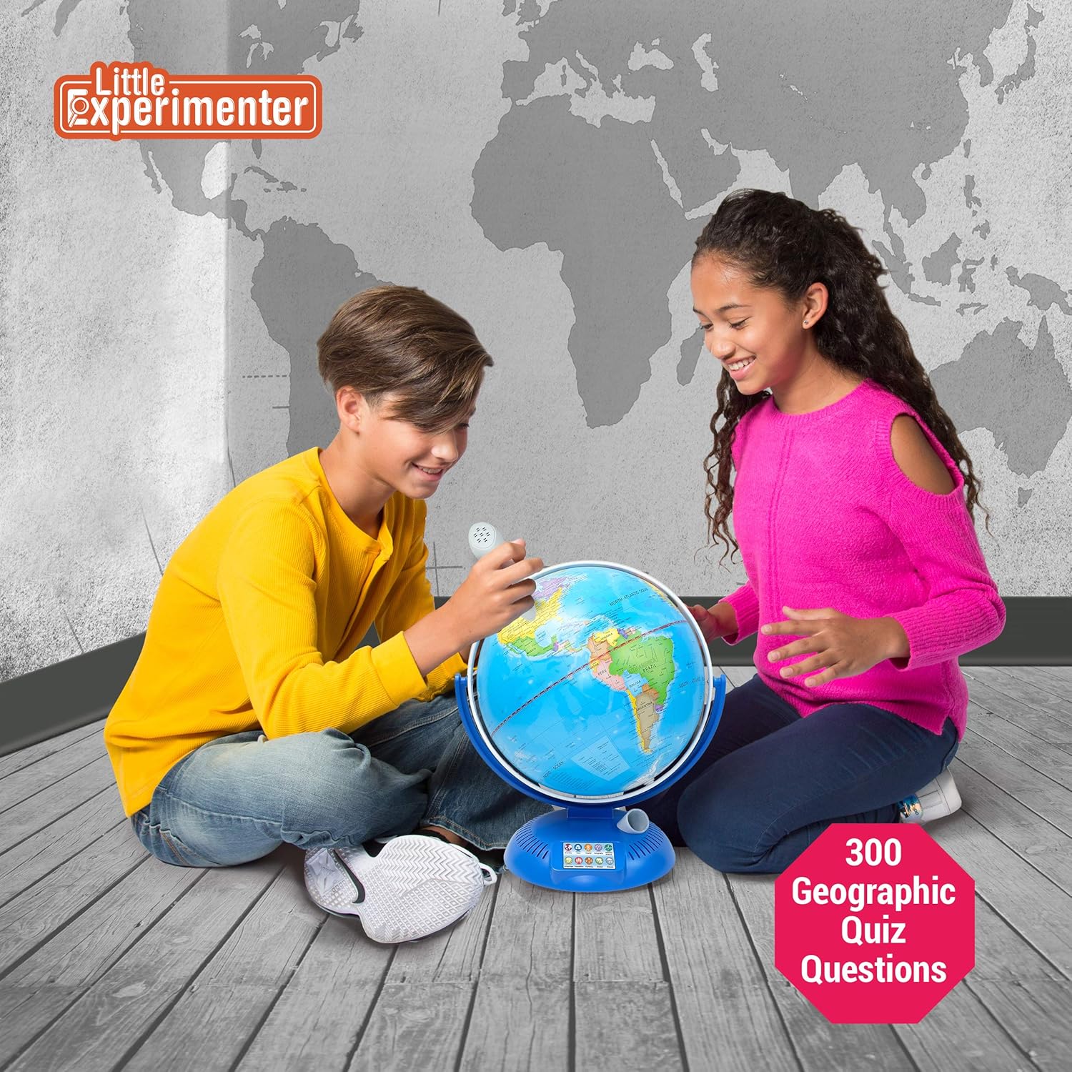 Interactive Globe with Wireless Smart Pen, 9” Globes with Stand, Talking World Map for Kids, Learning & Education STEM Toys, Globe For Children, Birthday Gifts for Boys & Girls Ages 7 8-12 Years Old