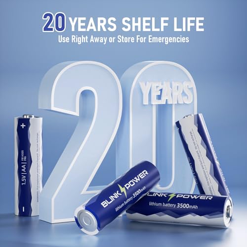 Blinkspower™ Lithium Batteries AA 16 Pack, 3500mAh NO.1 Lasting 1.5V Double A Lithium Battery 【Non-Rechargeable】