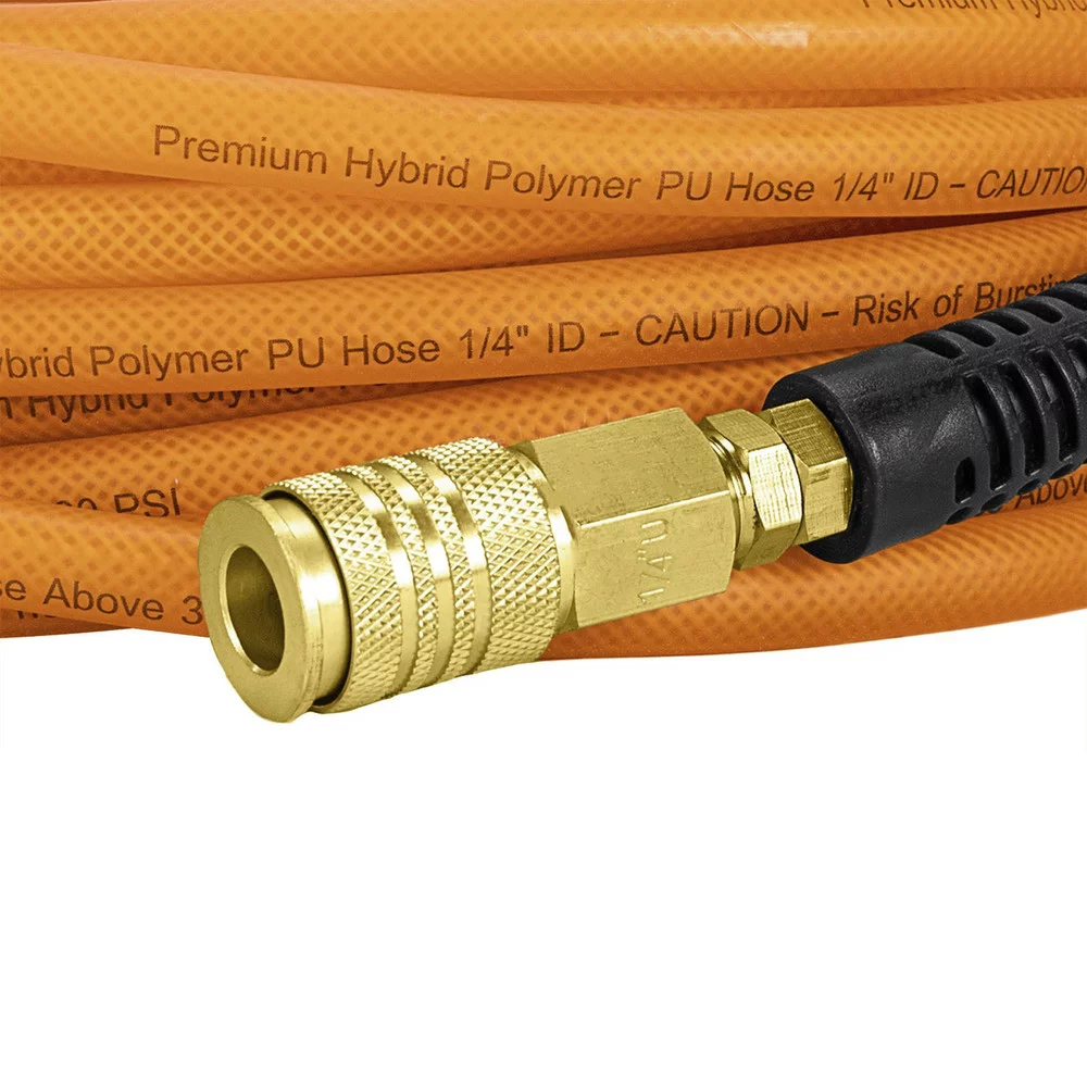Freeman PPH100WF Polyurethane Polymer Hybrid 100-Foot Air Hose with 1/4 in. NPT Fittings