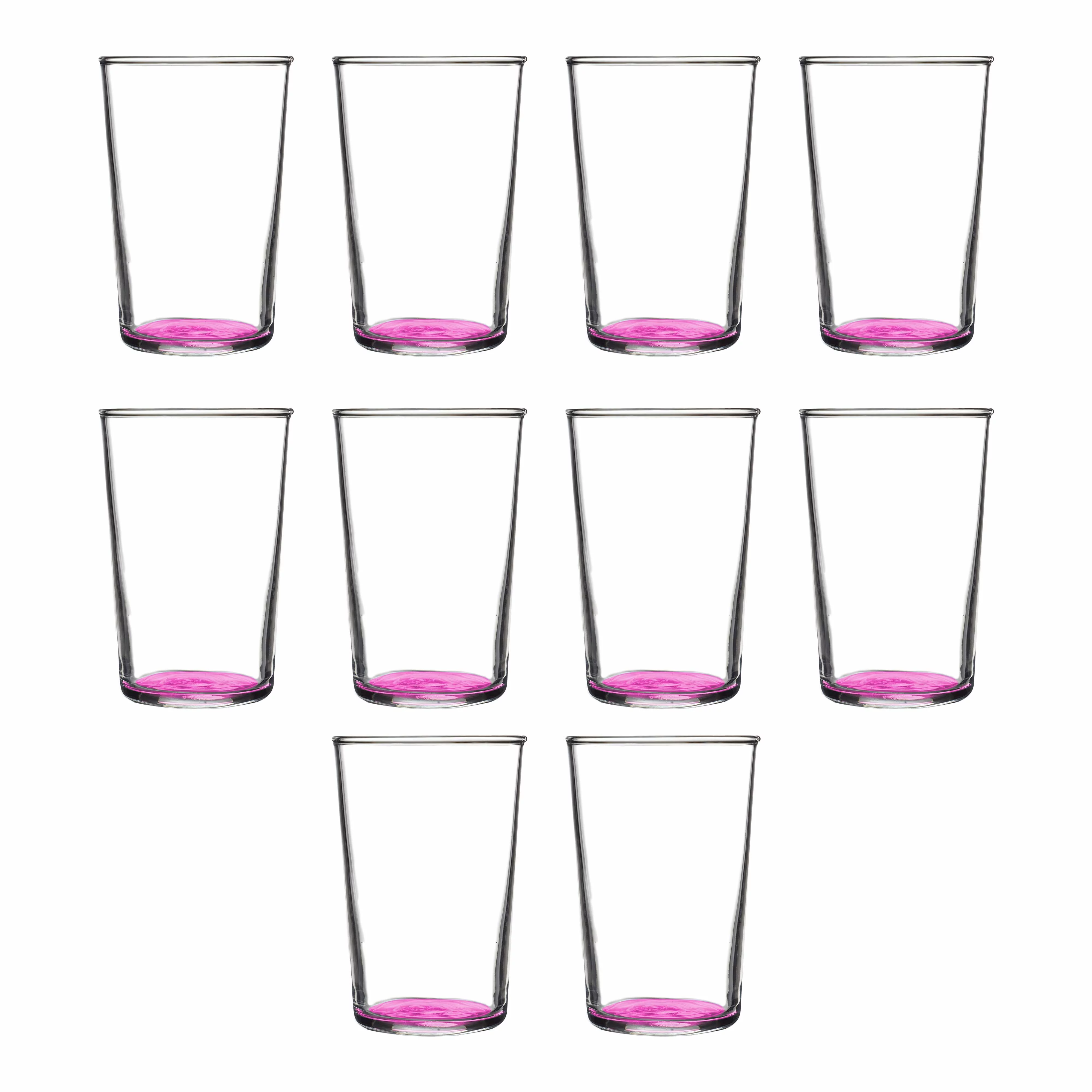 10 ARC Conique Tasting & Sampler Glasses Set, 6.75 oz. - Durable, Barware, USA made - Pink